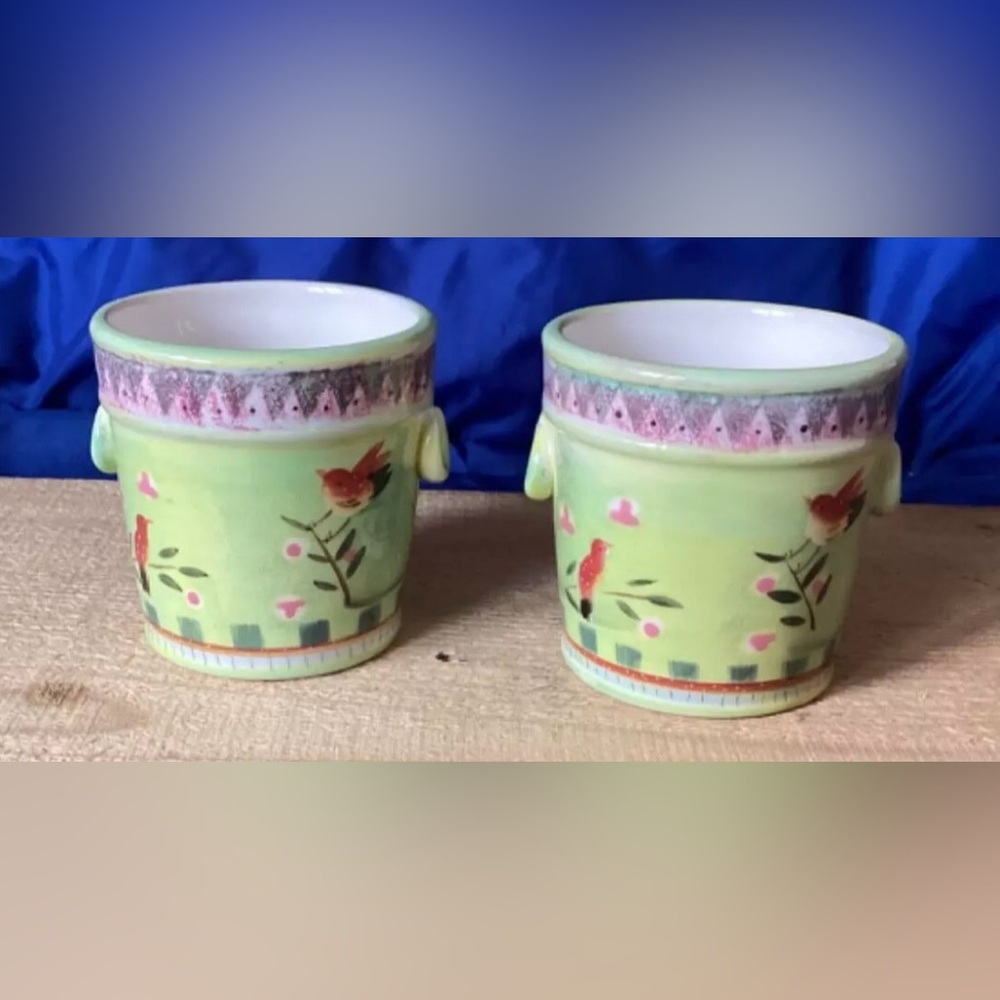 YANKEE CANDKE Colorful Bird Design Ceramic Mugs